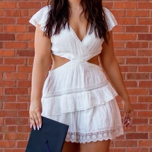 LOVESHACKFANCY CUTOUT MINI DRESS | SIZE XL